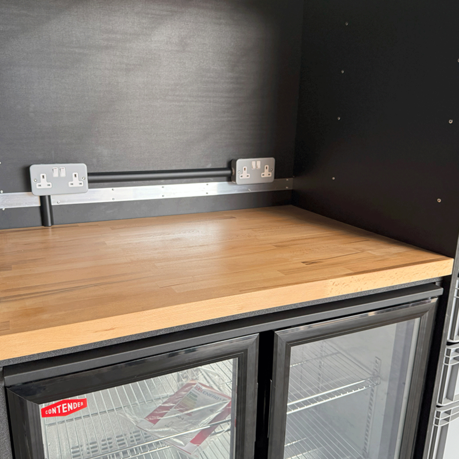 Hospitality Flight Case with Euro Containers and Double Fridge